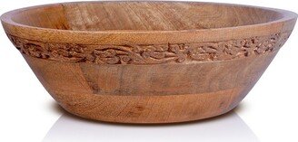 Wooden Serving Bowls (white) (12 x 4.5 x 11)