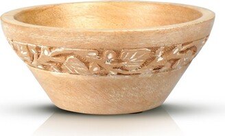 Wooden Serving Bowl in Light Brown