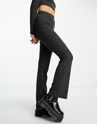 flared pants in dark gray heather