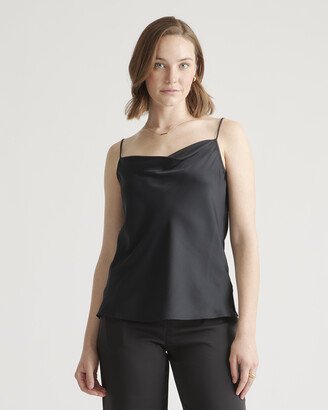 Washable Stretch Silk Cowl Neck Cami