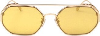 Fendi Eyewear Geometric Frame Sunglasses