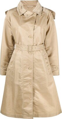 Hooded Belted Trench Coat