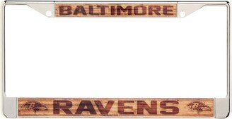 Stockdale Multi Baltimore Ravens Wood Design Acrylic License Plate Frame