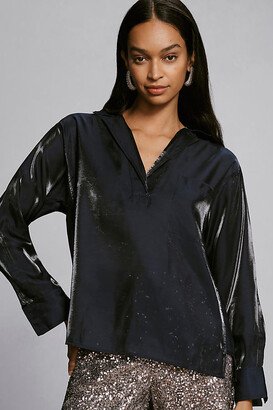 Long-Sleeve Shine Blouse