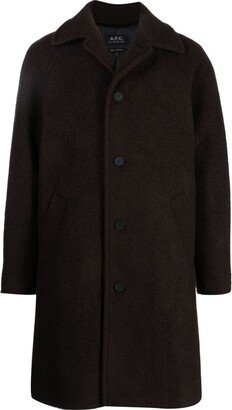 Spread-Collar Single-Breasted Coat-AA