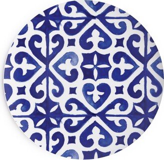 Salad Plates: Lisbon Tiles Watercolor - Blue Salad Plate, Blue