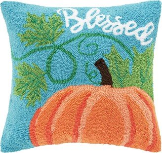 Blessed Pumpkin Hooked Throw Pillow