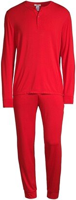 Henry 2-Piece Henley Pajama Set-AA