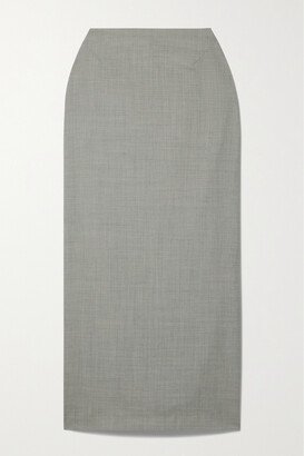 Berth Wool Maxi Skirt - Gray