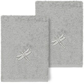 Braelyn Embellished Washcloth - Set of 2 - Light Gray