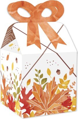 Big Dot Of Happiness Fall Foliage Square Favor Gift Boxes Autumn Leaves Party Bow Boxes Set of 12