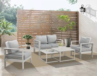 Royalcraft 5 pcs Aluminum Outdoor Patio Conversation Set