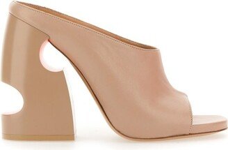 Open Toe Heeled Mules-AA