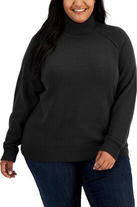 Plus Size Cotton Turtleneck Sweater, Created for Macy's