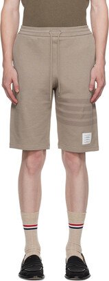 Beige 4-Bar Shorts