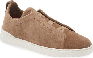 Triple Stitch Suede Slip-On Sneaker-AB