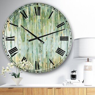 The Gray Barn Jartop 'Golden Birch Forest V' Farmhouse Oversized Metal Clock