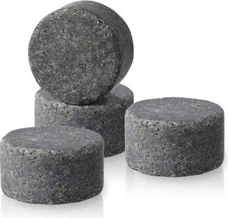 Glacier Rocks, Black Granite Drink Chillers, Set of 6 Ice Cocktail Rocks, Bar Accessories