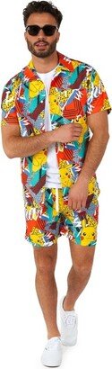 OppoSuit Men' Summer Set - Pika Pikachu - Multicolor - Size: XL