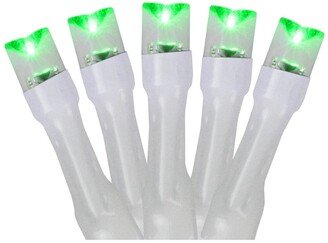 Northlight Set of 20 Battery Operated Green Led Wide Angle Christmas Lights - White Wire