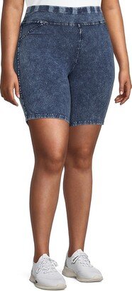 MARC NEW YORK PERFORMANCE, Plus Size Plus High-Waist Bike Shorts