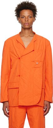 Orange Embroidered Blazer