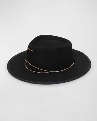 Anna Draped Chain Merino Wool Fedora