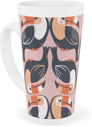 Mugs: Toucan Stack - Pink Tall Latte Mug, 17Oz, Pink