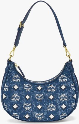 Aren Hobo Bag in Vintage Denim Jacquard