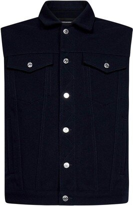 Button-Up Sleeveless Gilet