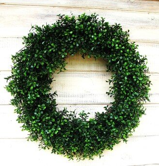 Summer Wreath-Fall Wreath-Boxwood Wreath-Modern Home Decor-Modern Farmhouse Wreaths-Outdoor Wreath-Mantel Wreath-Large Wreaths-Gifts