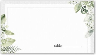 Wedding Place Cards: Lovely Lush Wedding Place Card, White, Placecard, Matte, Signature Smooth Cardstock