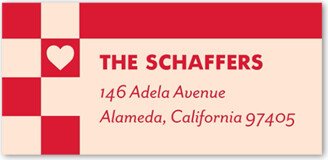 Address Labels: Modern Design Address Label, Red, Address Label, Matte