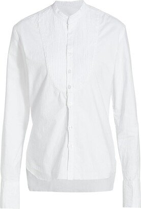 Pleated High-Low Shirt