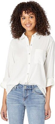 Reese Button-Down Shirt (Winter White) Women's Clothing