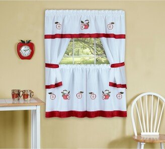 Gala Embellished Cottage Window Curtain Set, 58x24