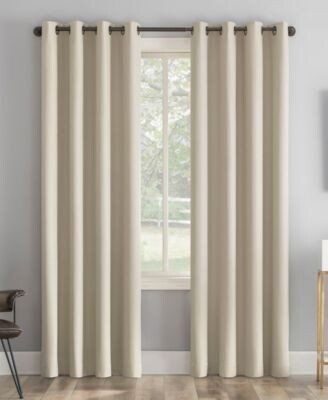 Tresello Tonal Texture Draft Shield Fleece Insulated 100 Blackout Grommet Curtain Panel Collection