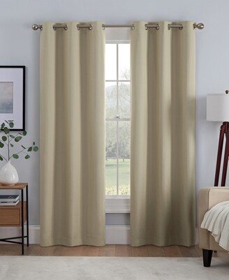 Khloe 100% Absolute Zero Blackout Solid Textured Thermaback Curtain Panel, 95