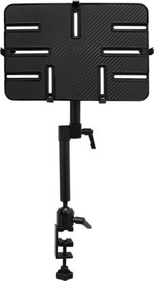 Mount-It! Full Motion Tablet Holder for Mic Stand or Desk | Wheelchair Tablet Mount for iPad, Tablet & Phone | C-Clamp Base | Fits 6 to 14 in. Screens