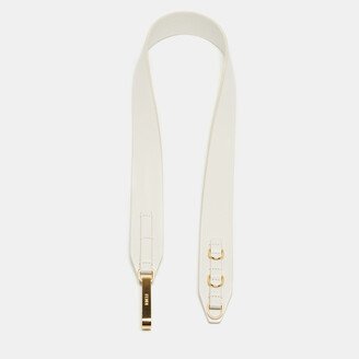 White Leather Shoulder Strap