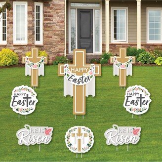 Big Dot Of Happiness Religious Easter - Outdoor Lawn Decor - Christian Holiday Yard Signs - Set of 8