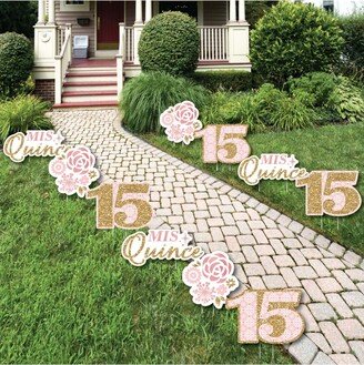 Big Dot Of Happiness Mis Quince Anos - Lawn Decor - Outdoor Sweet 15 Birthday Party Yard Decor 10 Pc