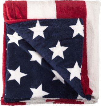 Saro Lifestyle American Flag Throw, 50