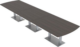 Skutchi Designs, Inc. 14' Arc Rectangle Modular Meeting Table Square Metal Bases w/Electric