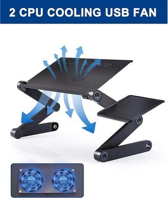 unbrand Adjustable Laptop Desk & Laptop Stand with Mouse Pad and 2 Cooling Fan