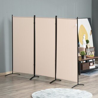 HOMCOM 3-Panel Folding Screen Room Divider Privacy Separator Partition for Indoor Bedroom Office, Outdoor Patio 100