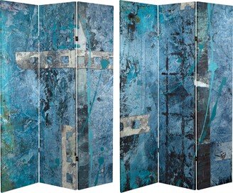 Handmade 6' Double Sided Blue Dream Canvas Room Divider