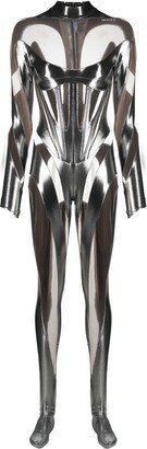 Metallic Panelled Bodysuit