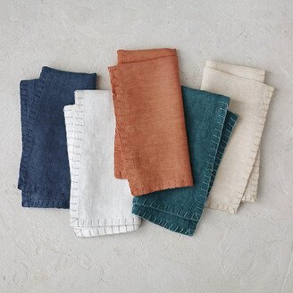 Set of 4 Solid Linen Napkins