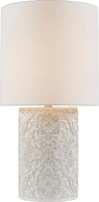 Ashbourne Embossed Floral Resin Table Lamp